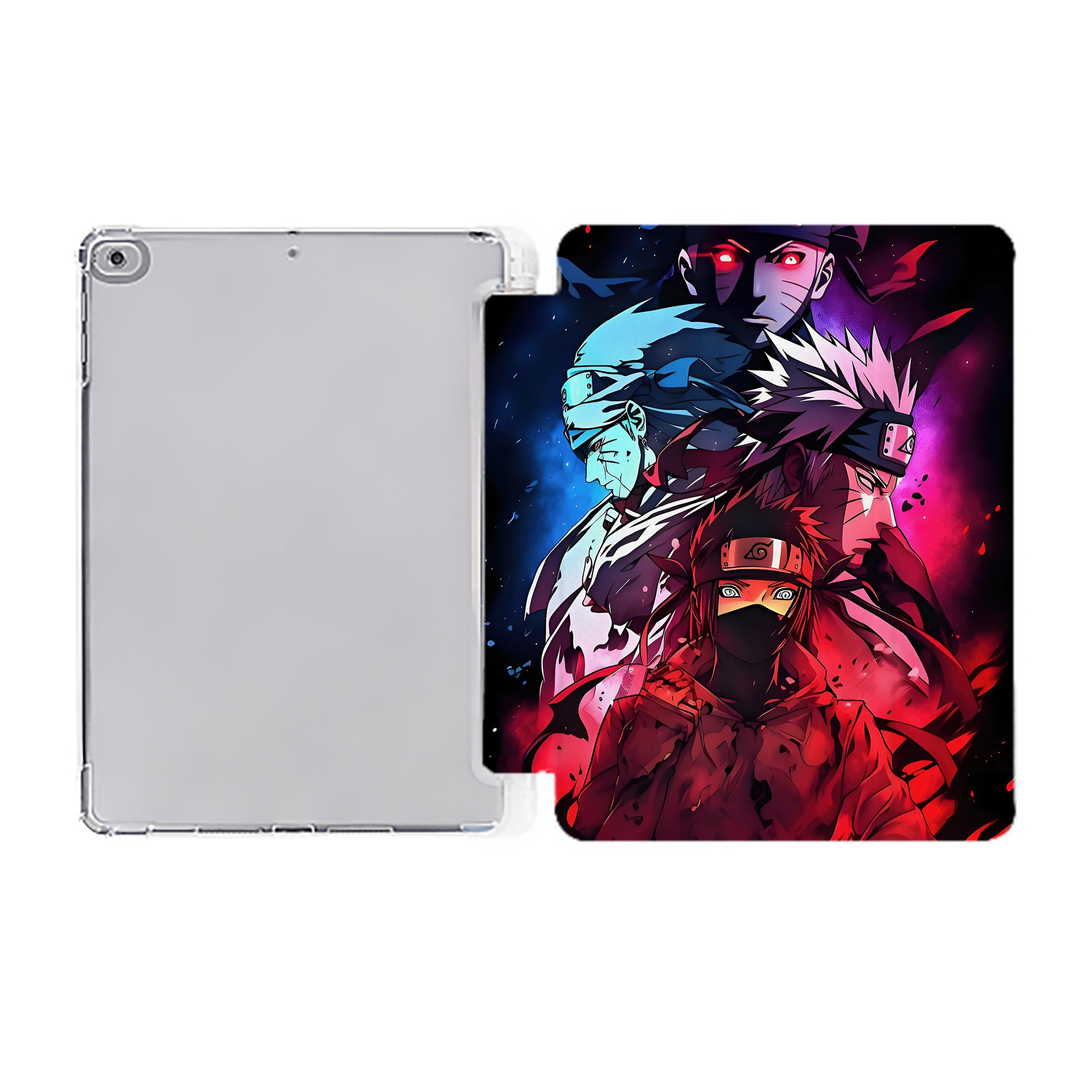 （画像用） NARUTO -ナルト- NARUTO -ナルト- 疾風伝 IPad ケース ペン収納付き 三つ折りスタンド PUレザー×シリコン 対応機種9.5/10.5/10.9インチ